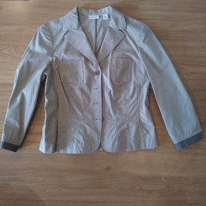 Halogen Lightweight Tan & Green Blazer M